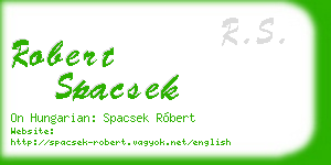 robert spacsek business card